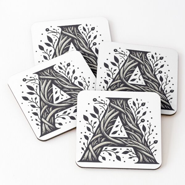 Item preview, Flourishing 'A': Nature's Embrace in Bold designed and sold by ManekanttaArts.