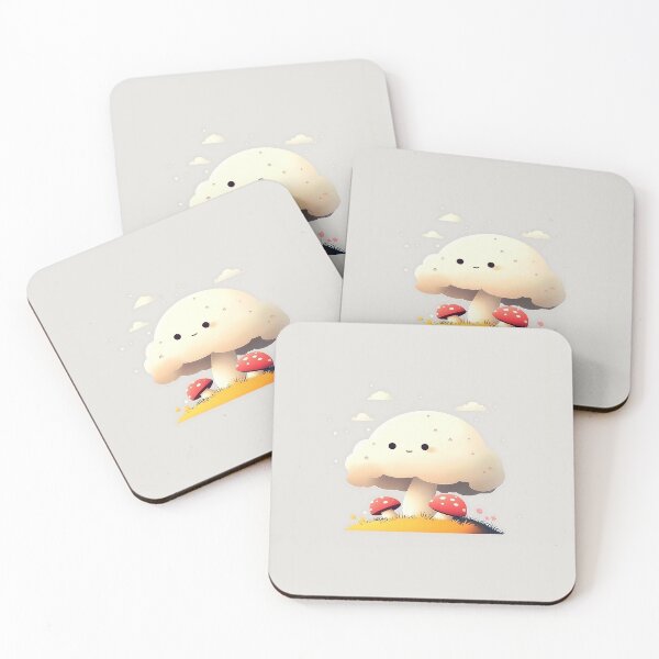 Item preview, Cute Mushroom Cartoon Vector Design designed and sold by GoldenTealArts.