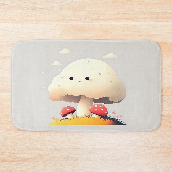 Item preview, Cute Mushroom Cartoon Vector Design designed and sold by GoldenTealArts.