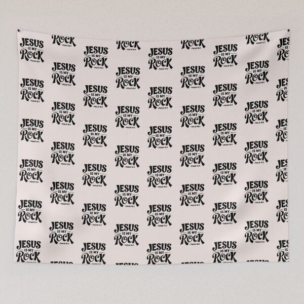 Item preview, Jesus Is My Rock Psalm 18:2 | Calligraphy Bible Verses Christian Faith Inspirational Design designed and sold by  KnitLuv.