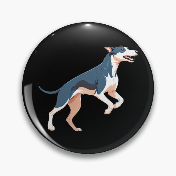 Item preview, Illustration of Jumping Energetic Dog with Glowing Edges designed and sold by artwaves.