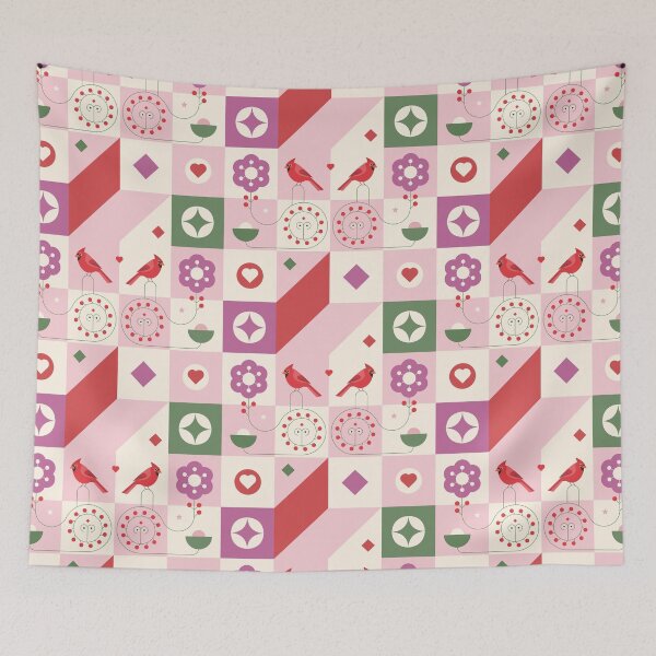 Item preview, Red Cardinal birds pattern Design designed and sold by Riyan-06.
