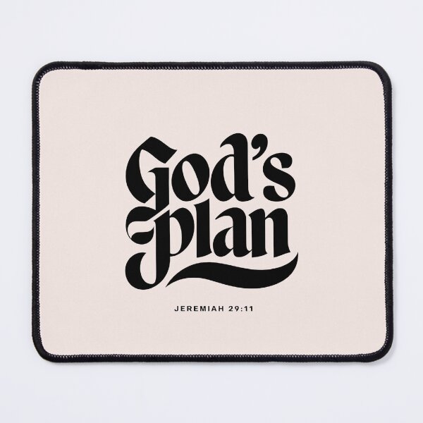 Item preview, God’s Plan Jeremiah 29:11 | Calligraphy Bible Verses Christian Faith Inspirational Design designed and sold by KnitLuv.