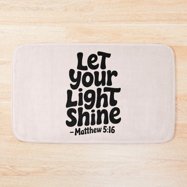 Item preview, Let Your Light Shine Matthew 5:16 | Calligraphy Bible Verses Christian Faith Inspirational Design designed and sold by  KnitLuv.