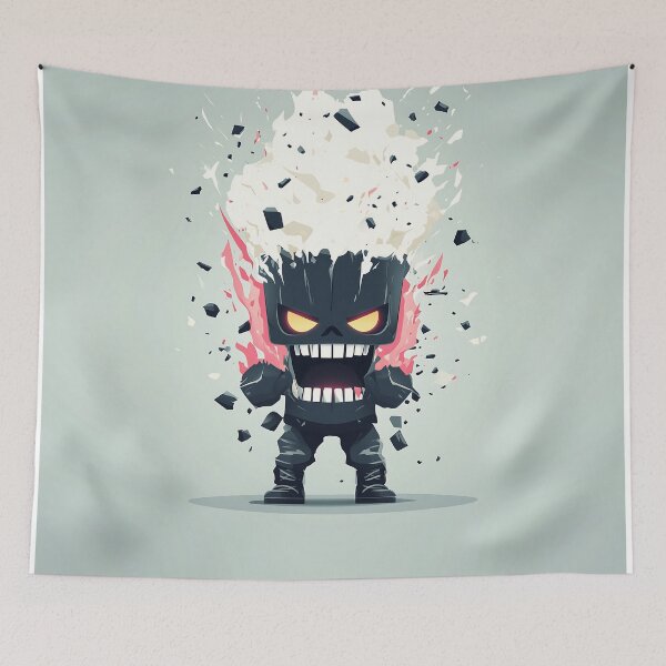 Item preview, Exploding Head Golem Vector Illustration designed and sold by GoldenTealArts.
