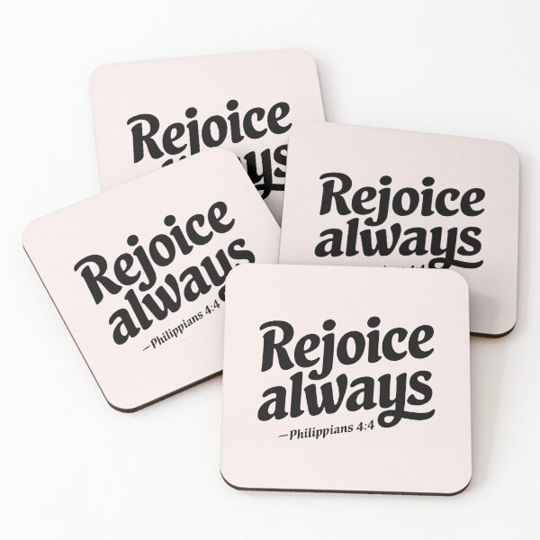 Item preview, Rejoice Always Philippians 4:4 | Calligraphy Bible Verses Christian Faith Inspirational Design designed and sold by  KnitLuv.