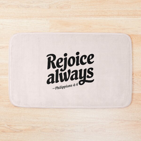 Item preview, Rejoice Always Philippians 4:4 | Calligraphy Bible Verses Christian Faith Inspirational Design designed and sold by  KnitLuv.