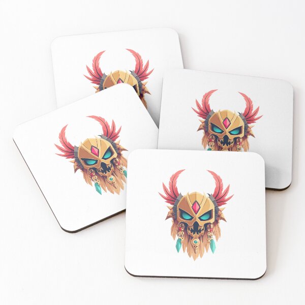 Item preview, Golden Skull Mask Vector Illustration designed and sold by GoldenTealArts.