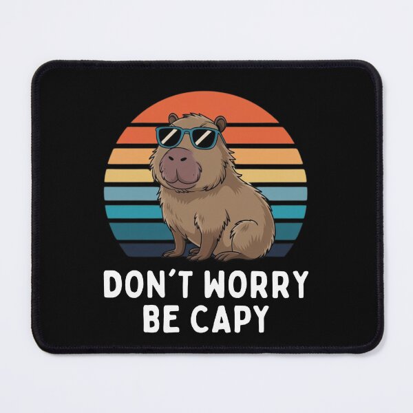Item preview, Retro Don't Worry Be Capy Cute Vintage Capybara designed and sold by MaxxerDesigns.