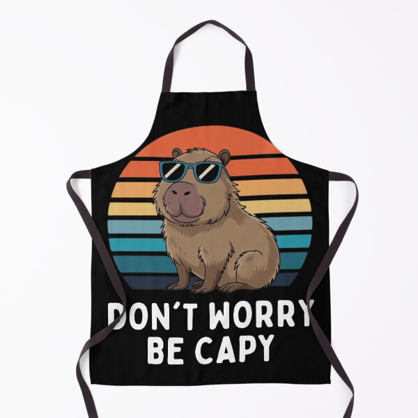 Item preview, Retro Don't Worry Be Capy Cute Vintage Capybara designed and sold by MaxxerDesigns.