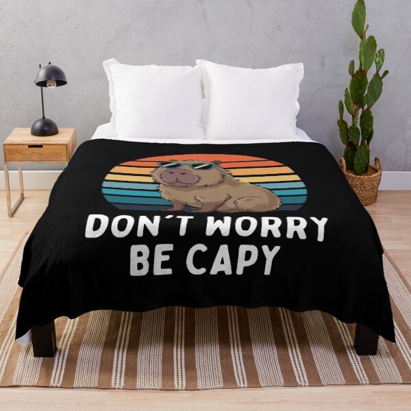 Item preview, Retro Don't Worry Be Capy Cute Vintage Capybara designed and sold by MaxxerDesigns.