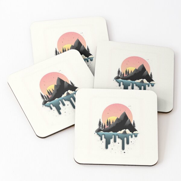 Item preview, Minimalist Mountain Landscape Vector Logo designed and sold by GoldenTealArts.