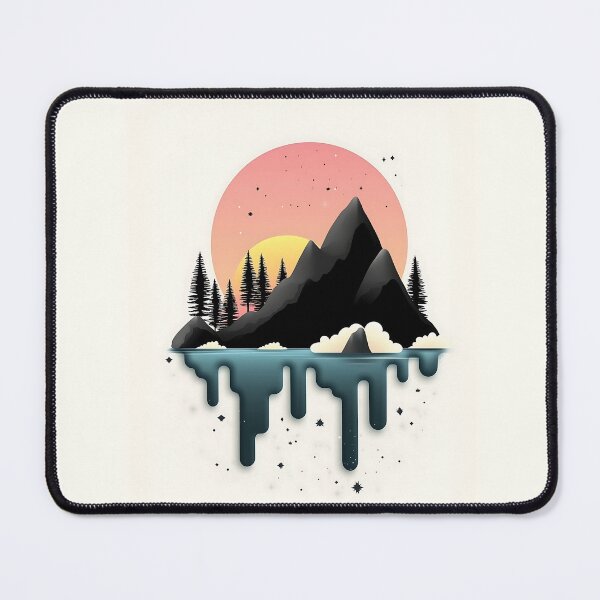 Item preview, Minimalist Mountain Landscape Vector Logo designed and sold by GoldenTealArts.