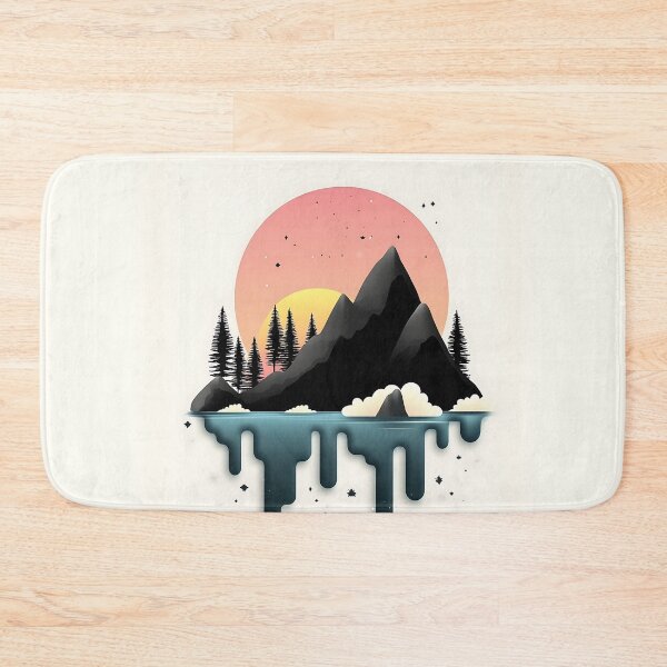 Item preview, Minimalist Mountain Landscape Vector Logo designed and sold by GoldenTealArts.