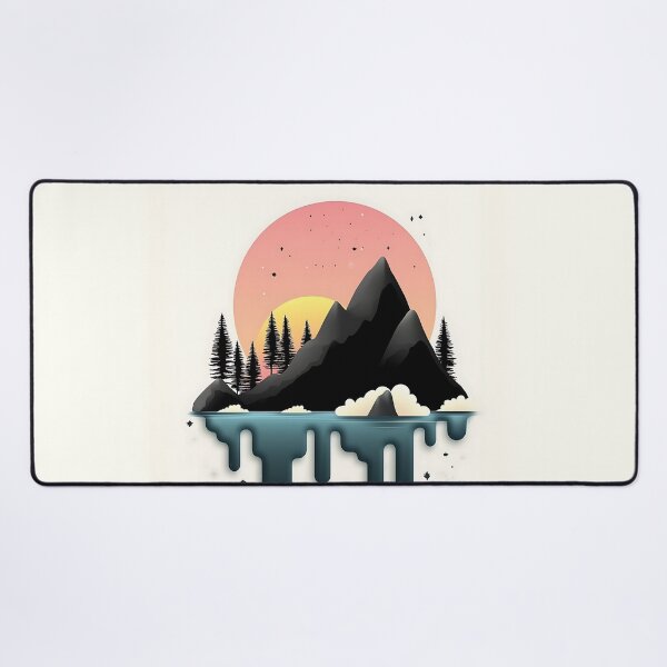 Item preview, Minimalist Mountain Landscape Vector Logo designed and sold by GoldenTealArts.