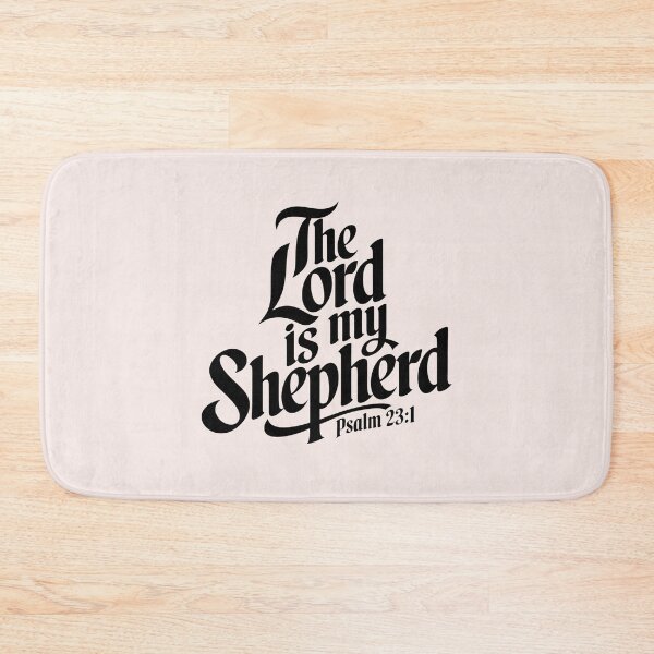 Item preview, The Lord Is My Shepherd Psalm 23:1 | Calligraphy Bible Verses Christian Faith Inspirational Design designed and sold by  KnitLuv.