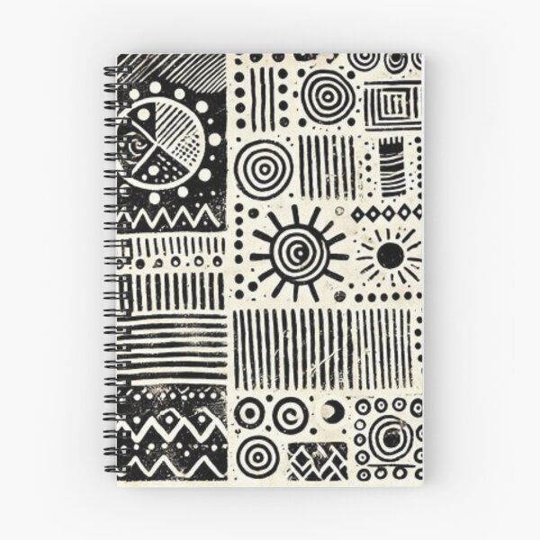 Item preview, Black and White Bogolan Mud Cloth Pattern  designed and sold by Shs-Kenya.