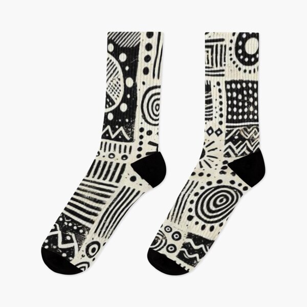 Item preview, Black and White Bogolan Mud Cloth Pattern  designed and sold by Shs-Kenya.