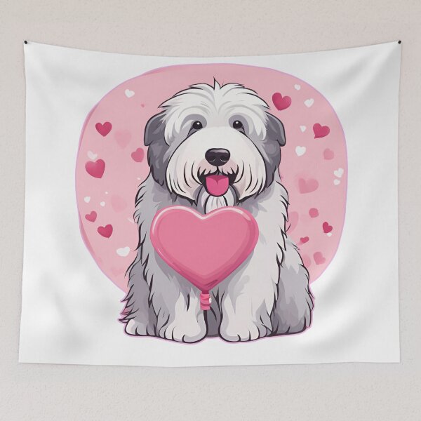 Item preview, Valentine's Day Old English Sheepdog Love designed and sold by GoodyPaws.
