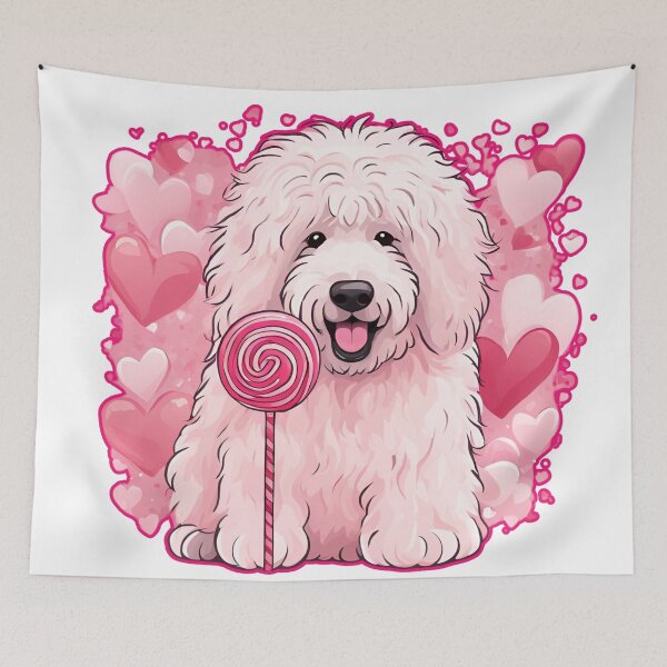 Item preview, Valentine's Day Komondor Love designed and sold by GoodyPaws.