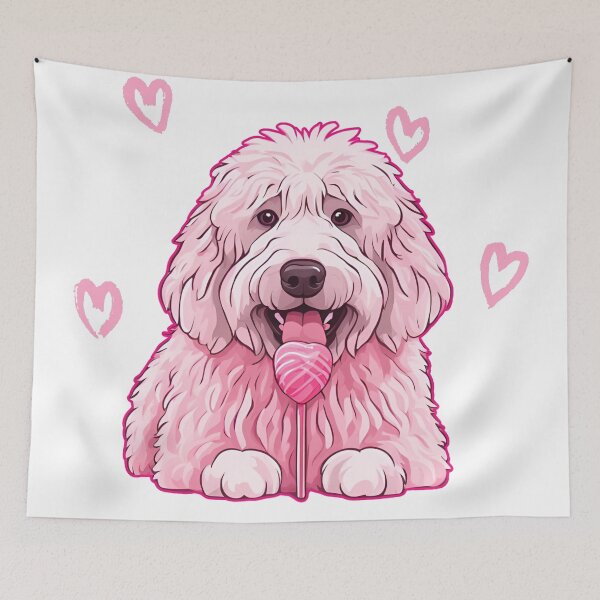 Item preview, Valentine's Day Komondor Love designed and sold by GoodyPaws.