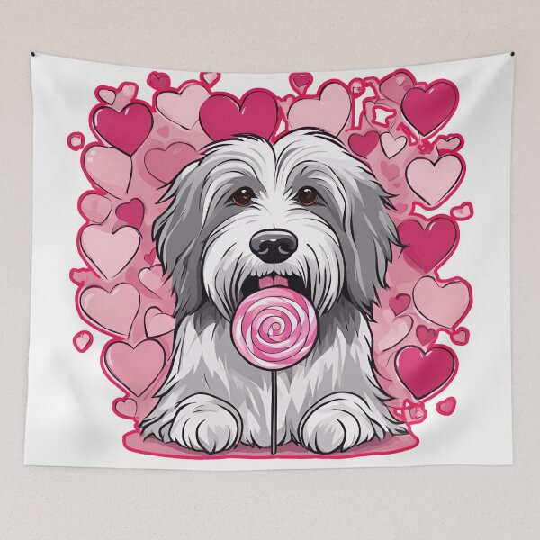 Item preview, Valentine's Day Bearded Collie Love designed and sold by GoodyPaws.