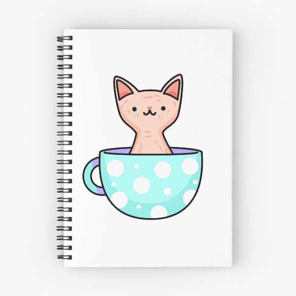 Item preview, Kawaii Sphinx Kitten In Blue Teacup designed and sold by kawaiilife.