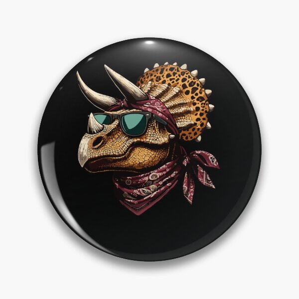 Item preview, Triceratops Wearing Leopard Scarf Animal Wearing Sunglasses designed and sold by Artistoos.