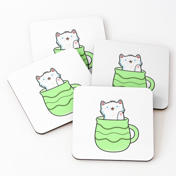 Item preview, Kawaii Munchkin Kitten In Stripey Green Mug designed and sold by kawaiilife.