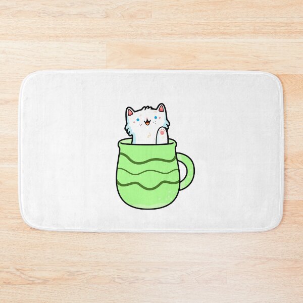 Item preview, Kawaii Munchkin Kitten In Stripey Green Mug designed and sold by kawaiilife.