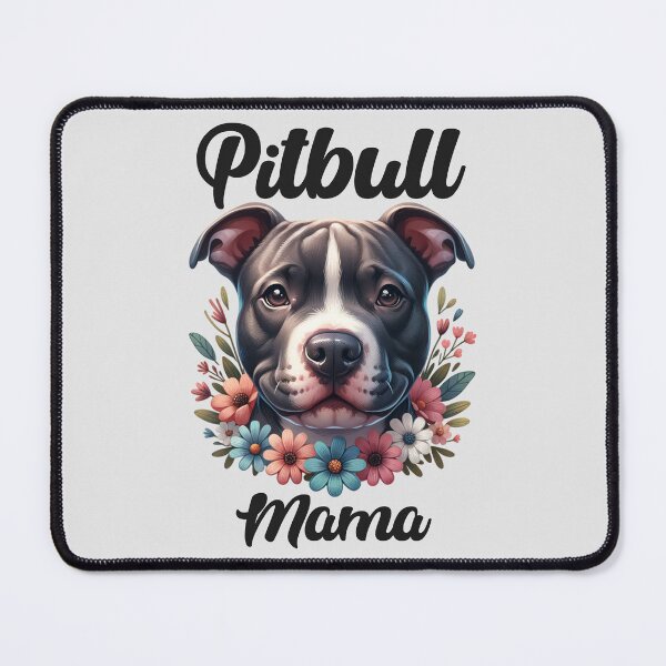 Item preview, Pitbull mama, Pitbull dog in flowers designed and sold by InspireGlow.
