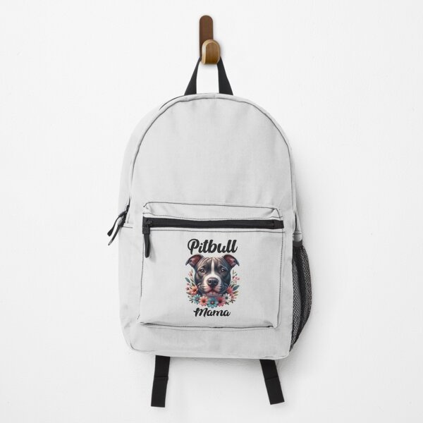 Aperçu de l'œuvre Maman pitbull, chien pitbull en fleurs créée et vendue par InspireGlow.