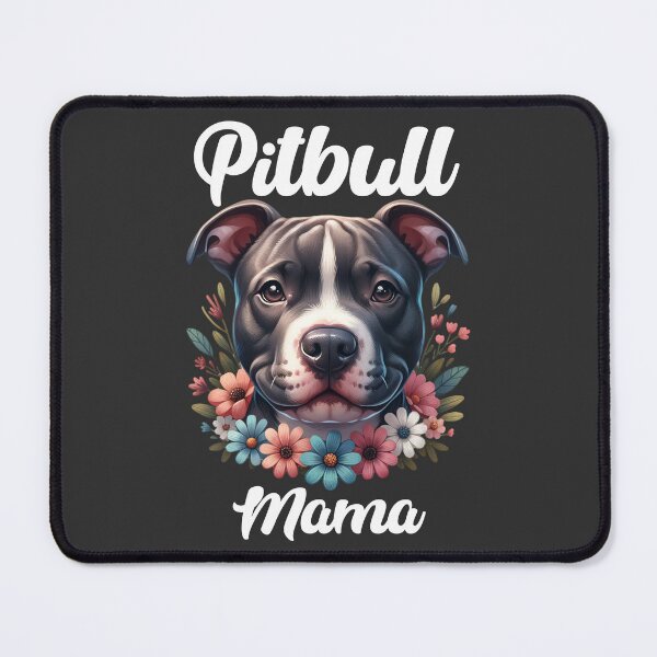 Item preview, Pitbull mama, Pitbull dog in flowers designed and sold by InspireGlow.