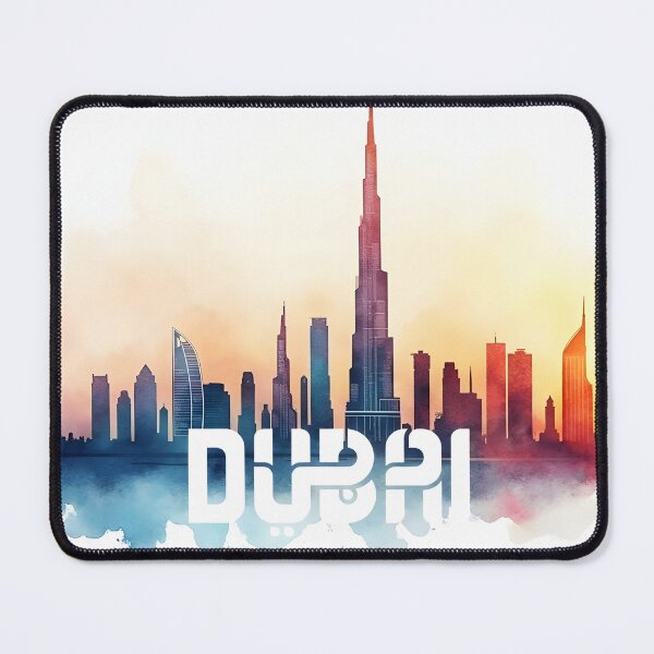 Item preview, Watercolor of Dubai skyline designed and sold by PetitPozzi.
