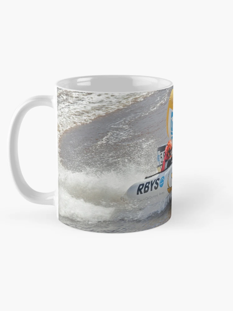 Thumbnail 5 of 6, Coffee Mug, High-Speed Inflatable Boat Racing designed and sold by David Patterson.
