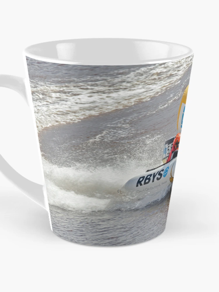 Thumbnail 3 of 4, Coffee Mug, High-Speed Inflatable Boat Racing designed and sold by David Patterson.