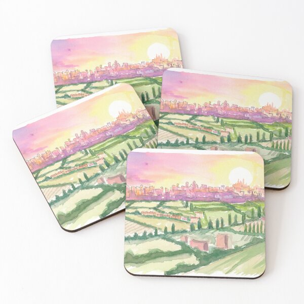Aperçu de l'œuvre Lumière du soir à Orvieto, au cœur de l'Ombrie créée et vendue par artshop77.