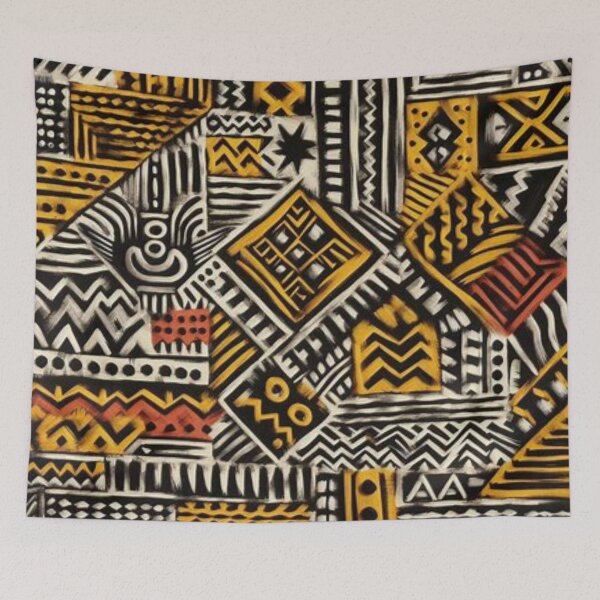Artikelvorschau, Von afro-böhmischen Schlammtüchern inspirierte Muster entworfen und verkauft von Shs-Kenya.