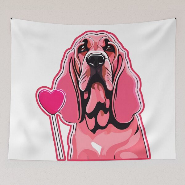 Aperçu de l'œuvre Saint Valentin Bloodhound Love créée et vendue par GoodyPaws.