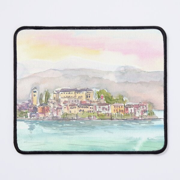 Item preview, Scenic Lake Orta with Isola San Giulio View  designed and sold by artshop77.