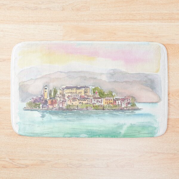 Item preview, Scenic Lake Orta with Isola San Giulio View designed and sold by artshop77.