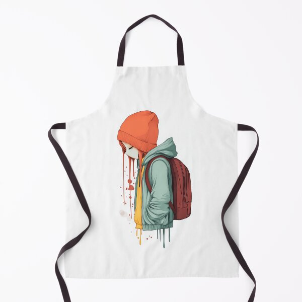 Item preview, Sad Young Woman in Dripping Paint Illustration designed and sold by GoldenTealArts.