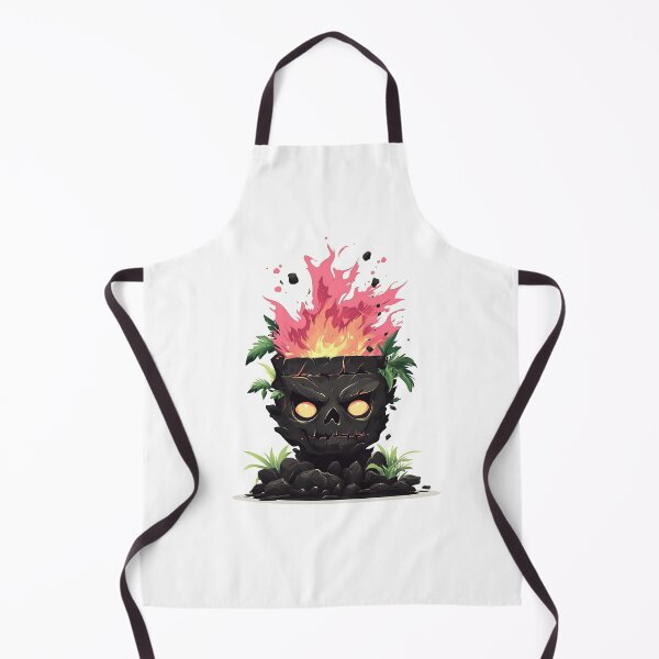 Item preview, Cute Lava Rock Totem with Flaming Head designed and sold by GoldenTealArts.