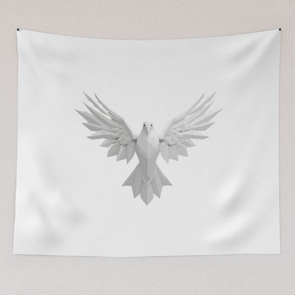 Item preview, Origami Dove Flying Vector Illustration designed and sold by GoldenTealArts.