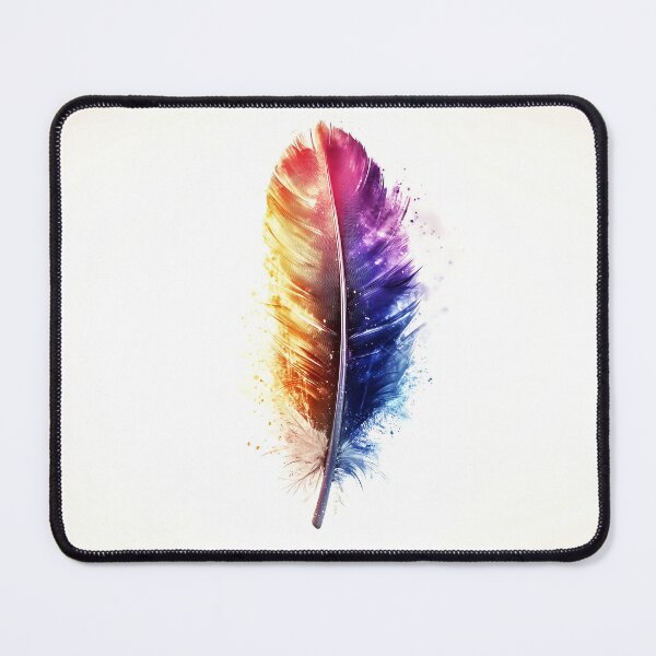 Item preview, Colorful Feather Minimalist Logo Design designed and sold by GoldenTealArts.