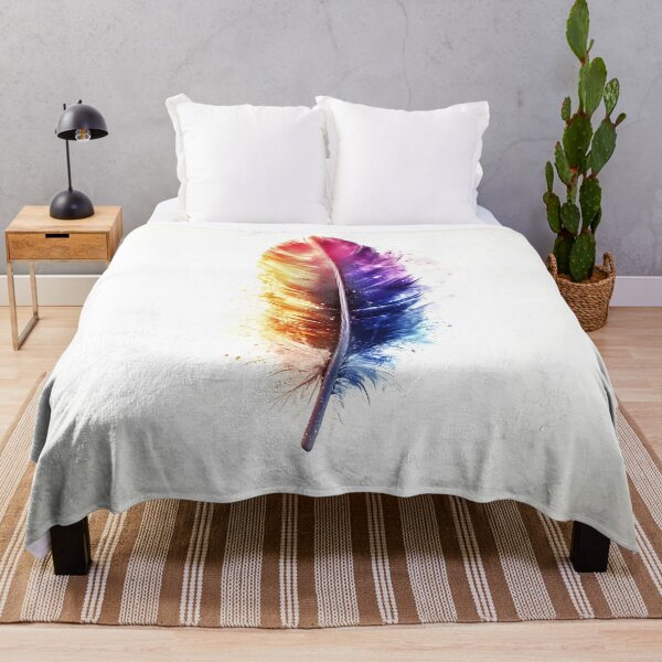Item preview, Colorful Feather Minimalist Logo Design designed and sold by GoldenTealArts.