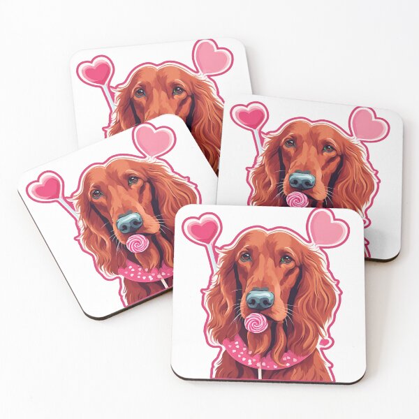Artikelvorschau, Irish Setter Hund Valentinstag entworfen und verkauft von GoodyPaws.