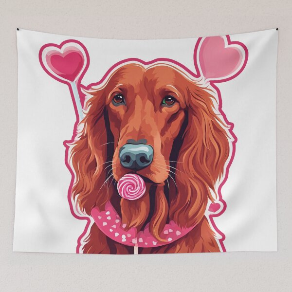 Artikelvorschau, Irish Setter Hund Valentinstag entworfen und verkauft von GoodyPaws.