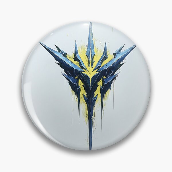 Item preview, Abstract Metal Emblem with Symmetrical Design designed and sold by GoldenTealArts.