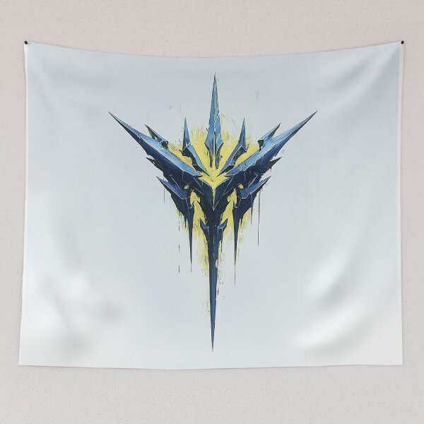 Item preview, Abstract Metal Emblem with Symmetrical Design designed and sold by GoldenTealArts.